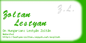 zoltan lestyan business card