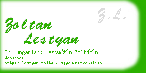 zoltan lestyan business card